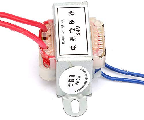 Eujgoov Transformateur de Puissance Unique AC 12V / 24V Sortie 220V, Transformateur d'entrée de Transformateur de Puissance EI, Transformateur de Puissance Unique de 50Hz (entrée en Fil