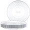 WOPPLXY Lot de 8 assiettes en plastique transparent et rigide en forme de prisme - 25 cm - Réutilisables - Pour pique-nique, fête, camping et barbecue