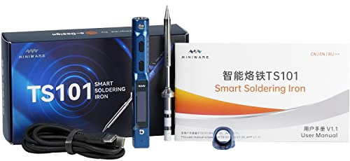 CROSS MARS Original Blue TS101 Smart Portable Digital USB Type C Fast Heating Temperature Adjustable TS100 Upgraded Soldering Iron Kit (NO Power Supply KIT)