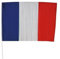 LP Divertissements Lot de 3 - Drapeau France avec Baguette 60x90cm