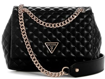 GUESS Everlee Convertible Xbody Flap Bag Black