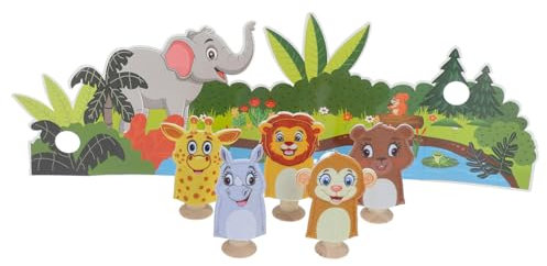 VILLCASE 1Satz Filz Fingerpuppen Handgefertigte Mini Tier Fingerpuppen für Fingermonster Hand Auge Koordination und Fantasie für Junge Mädchen Spiele