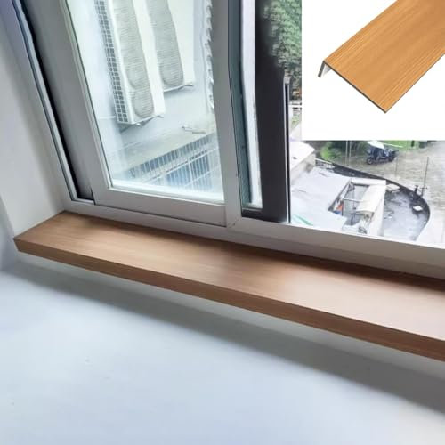Cubierta de acrílico duro para alféizar de ventana, protector de repisa duradero para mascotas, diseño de grano de roble fácil de limpiar para uso en interiores