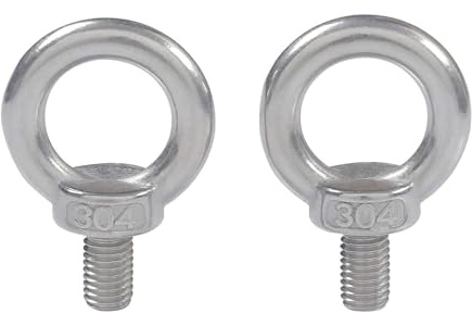 Bullone a occhiello, bulloni a occhiello, 2 pezzi M10 bulloni ad anello in acciaio inossidabile saldati con vite chiusa e occhiello(M10x150mm)