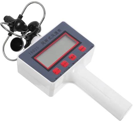 LOLIPPYY Anemometro Portatile con Display LCD per Misurazione Vento Strumento Compatto per Monitoraggio Velocità Aria in Agricoltura Silvicoltura e Didattica