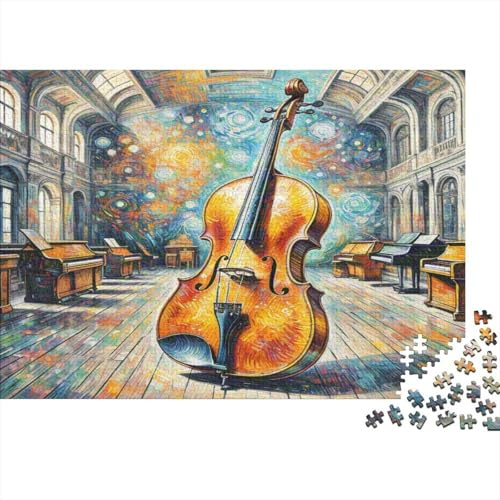 Cello Konzertsaal 1000 Teile Puzzle Papier Puzzle für Erwachsene Night View Familienspiel Puzzle Entspannung Deko 52x38cm/1000pcs