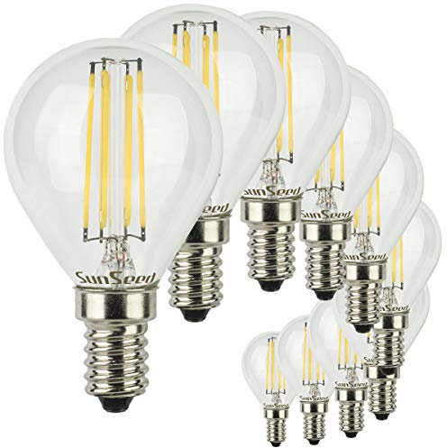 SunSeed 10x Glühfaden LED Golfball-Lampe E14 5W ersetzt 48W Neutralweiß 4000K