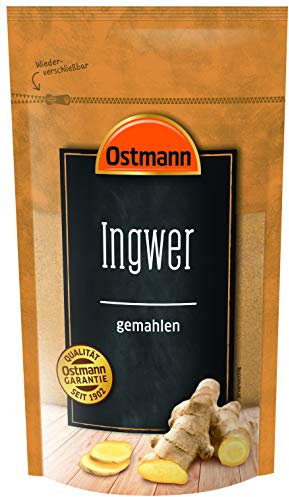 Ostmann Gewürze Ingwer gemahlen 225 g, feines Ingwerpulver, gemahlene Ingwer - Wurzel, gesund und heilend, für süße und salzige Speisen