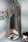 Ommda Moskitonetz Bett Kinder und Baby Betthimmel Moskitonetz Mesh süß und romantisch für Kinderzimmer und Schlafzimmer mit Stern Ornamente Grau 240x60cm (HöhexDurchmesser)