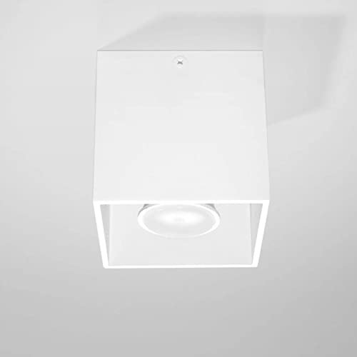 famlights Deckenaufbaustrahler Alicia aus Aluminium, Weiß | Deckenaufbauleuchte edel Deckenleuchte Wohnzimmer-Lampe Küchen-Leuchte Esszimmer-Lampe Deckenbeleuchtung Flur-Lampe Bar Lounge Thecke GU10
