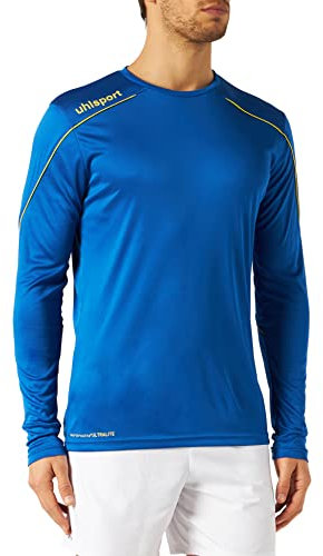uhlsport Stream 22 - Maglia a Maniche Lunghe da Bambino, Bambini, Maglietta, 100347814, Azzurro/Giallo Lime, 116