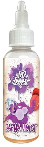 Mr Syrups Parma Violet Flavoured Syrup, Flavoured Sugar Free syrup for Coffee, Cocktails, Mocktails, Iced Tea, Milkshakes & Baking, Beverages, Parties - 60ml Bottle