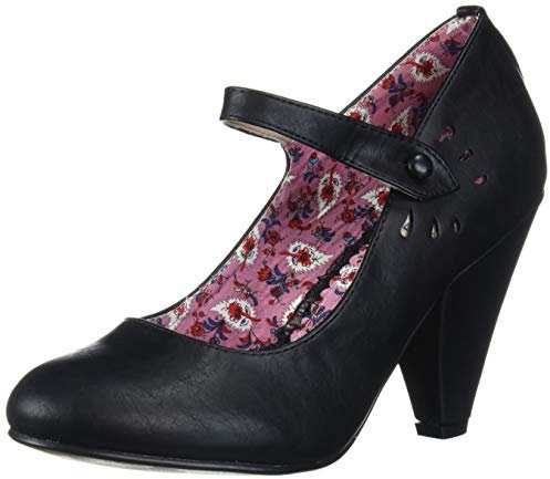 Bettie Page Damen Pinup, Retro, Vintage Pumps, schwarz, 40 EU