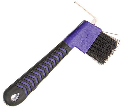 BOTH WINNERS Horse Hoof Pick Brush with Soft Touch Handle (Purple)
