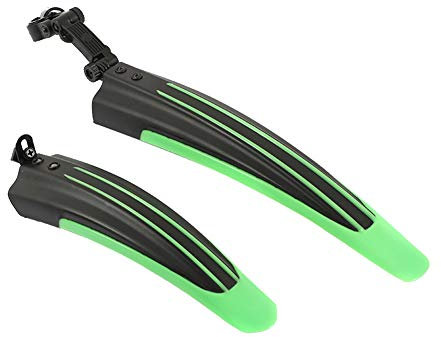 HIA Trade Fahrrad Schutzblech Set, Spritzschutz für Vorn & Hinten, Universal, für Fahrräder mit 20-26 Zoll, Mudguard für Mountainbike (Grün)