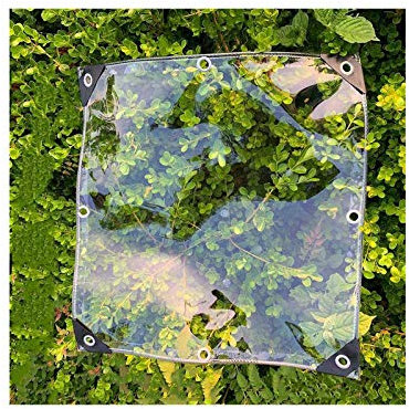 DLLY Tarpaulin,Plant Protection Cover Transparent,Reinforced Eyelets,for Greenhouses,Gardens,Balconies,Swimming Pools,Cars,Windproof,Waterproof,Dustproof,Anti-Aging Tarp Sheet,1.5x1.8m/4.9 * 5.9ft