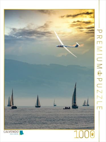 CALVENDO Puzzle Segelflieger über dem Bodensee | 1000 Teile Lege-Größe 48 x 64 cm Foto-Puzzle für glückliche Stunden