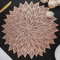 Mabbcoo Lot de 6 Sets de Table Ronds Creux en Vinyle pressé pour Table de Salle à Manger, fête de Mariage, Centre de Table, décoration de Table (Or Rose)