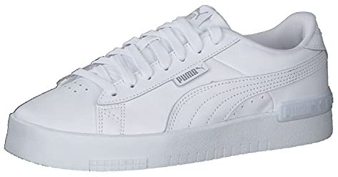 PUMA Mädchen Jada Jr Road Running Shoe, Puma White Puma White Puma Silver, 36 EU