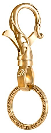 COPPERTIST.WU Schlüsselanhänger mit Schlüsselringen Blumenmuster Schlüsselbund, Schnellverschluss Pressbar Feder Clip Ring