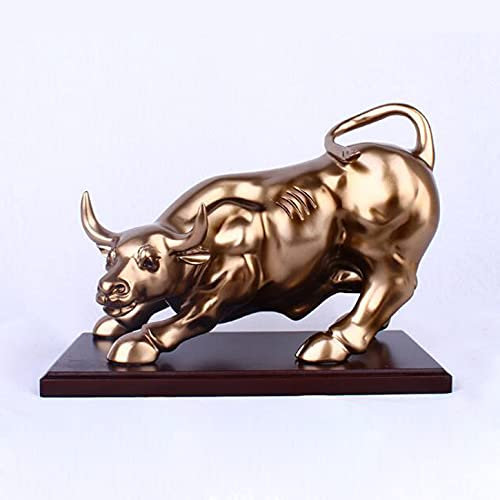 Skulptur Figuren Wand Street Stiere ,büro dekoration statue,abstrakte kunst statue dekoration bull,repräsentiert viel Glück der Karriere und Reichtum,für Home Office Schreibtisch ,Messing,26*17*20cm