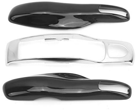 Kuuleyn Coque Cle, Coque de clé à Distance, Coque de Protection de Garniture de boîtier de clé à Distance de Voiture pour 911/Panamera/Macan/Boxster(Noir + Argent)