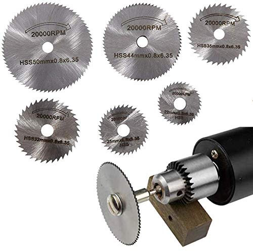 7 Pz 25/32/50 HSS Sega Circolare Strumento Rotante Per Metallo Cutter Power Tool Set Dischi Da Taglio Legno Trapano Mandrino Taglio Pratico e Attraente