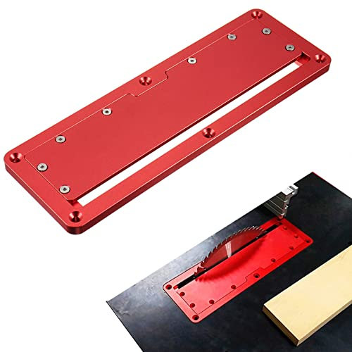 Plaque de gorge pour scie circulaire électrique, plaque d'insertion de table, plaque de couverture intégrée en alliage d'aluminium pour bancs de travail du bois