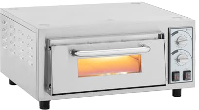 Royal Catering RCPO-2400-1PS Pizzaofen 1 Kammer 2400 W Ø 40 cm feuerfester Stein Pizzabackofen Pizzaofen elektrisch Pizzaofen Gastro