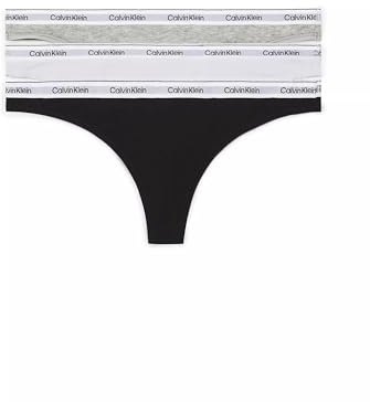 Calvin Klein Damen 3er Pack Strings Thong Unterwäsche, Schwarz (Black/Black/Black), 3XL