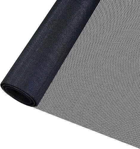 Pollenschutz-Set 150x300cm Insektenschutzgitter Fenster Flammhemmend für Balkontür Wohnzimmer Türen und Fenster Schwarz