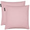 LINUM Annabell Elegant Kissenhülle 40x40 cm 2er-Pack, 100% Baumwolle, Maschinenwaschbar, Altrosa