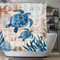 Lerores Duschvorhang 240x180cm Meeresschildkröte, Beschwerter Saum Antischimmel, Wasserabweisend, Waschbar Polyester Stoff Badevorhänge mit Ösen und 16 Duschvorhangringe für Badezimmer, Badewanne