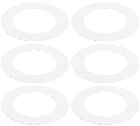PATIKIL Goof Rings for 4 Inch Recessed Can Lighting Down Light, 6 Pcs Metal Goof Trim Rings Cover, Outer Diameter 6.7-inch, Inner Diameter 4.25-inch, Matte Finish White,Flush Mount