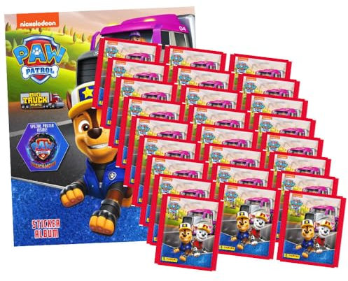 Panini Paw Patrol Sticker Serie 9 - Big Truck (2023) - Sammelsticker - Auswahl (1 Album + 25 Tüten)