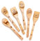 Riveira Magic Wizard Harry Potter Gifts Bio-Holzlöffel für Kochutensilien, 6-teiliges Set, Weihnachtsgeschenke für Frauen, Küchenutensilien, Spatel für Antihaft-Kochgeschirr, Geschenke für