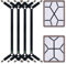 FIBOOMERANG Bed Sheet Clips - Crisscross Fitted Sheet Straps for Bedding, Sheet Grippers and Sheet Holder Elastic Bands Bedsheet Suspenders Fasteners, 4Pcs/Set Black