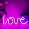 YUEYYNS Love Neon Sign Rosa Leuchtreklame LED Wanddekoration - USB/Batterie Betrieben für Mädchenzimmer, Valentinstag, Hochzeit