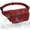 REETEE Sac Banane Homme Imperméable Sacoche Banane avec 5 Poches et Sangle Réglable, Grande Capacité Sac Banane pour Homme Femme Voyage Randonnée Pochette Ceinture (A-Rouge foncé)