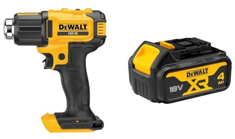 DEWALT DCE530N-XJ Cordless hot air Gun, 18V (Base), Black/Yellow + DEWALT Battery