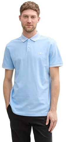 TOM TAILOR Basic T-Shirt aus Baumwolle, Sky Captain Blue, XL
