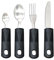 IUSOT Dementia Aids, Large Wide Handled Easy Grip Cutlery Set, Easy Grip Cutlery for Arthritic Hands, Disability Aids Cutlery Set with Spoon Fork Knife, Caring Cutlery for Disabled Adults, Parkinsons