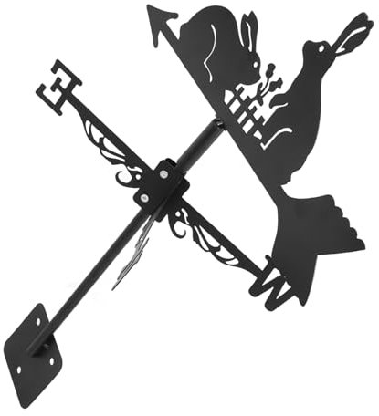 Milisten Girouette Extérieure Girouette Insert Au Sol Girouette Montée sur Le Toit Girouette De Ferme Décor De Lapin Girouette De Terrasse Girouette De Toit Girouette Le Fer