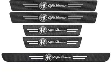 EIWXEFQT 5 Stück Auto Einstiegsleisten, für Alfa Romeo Giulietta (Type 940) 2010-2020 Aufkleber Kantenschutz Styling Tuning Zubehör, Interieur Ladekantenschutz