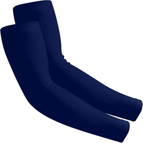 EGOFLEX Armstulpen für Damen und Herren, Kompression, UV-Sonnenschutz, Tattoo, Abdeckung, Baseball, Basketball, Fußball, Golf, Laufen, Blau, Large