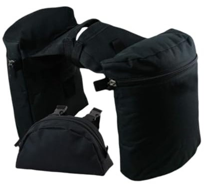 Folpus Sattelhorntaschen Set Pferdesatteltasche Horntasche Outdoor Reitsport Trendy Endurance Pferdetaschen Geschenk Pommel Horntaschen, Schwarz