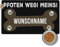 PR Print Royal Napfunterlage mit Name selbst gestalten - Pfoten Weg, Meins! - Futtermatte für Hunde - Personalisiertes Geschenk für Hundebesitzer, Waschbar | 60 x 35 cm, rutschfest