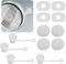 Nearockle 12 fundas de silicona para pajita antifugas, compatible con Stanley Quencher H2.0 30oz|40oz Copa Vaso FlowState Junta Accesorios (Transparente)