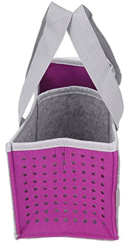 Filz-Tragetasche mit Tragbarer Trennwand, Elastischen Trägern, Weicher Griff, Dickes Filzmaterial für Toniebox-Player-Starter-Set (Purple)