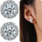 WOZNU Titan Ohrringe mit Schraubverschluss, G23 Medizinische Ohrstecker Hypoallergen Gesundheitsstecker Ohrringe, CZ Ohrringe für empfindliche Ohren Mode Damen Herren Schmuck
